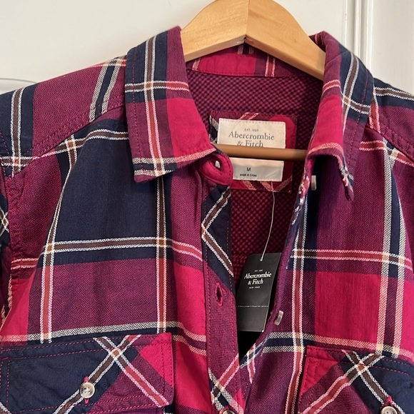 NWT: Abercrombie & Fitch Tartan Shirt sz M - Picture 3 of 7